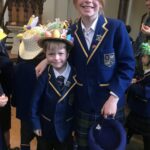 children with easter hats