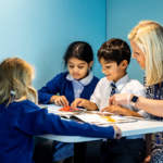 students learning with a teacher